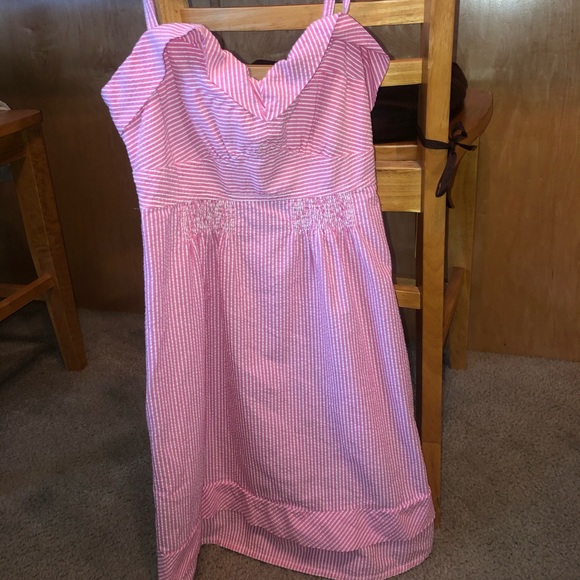American Eagle Pink and White Striped Sundress - Picture 1 of 2